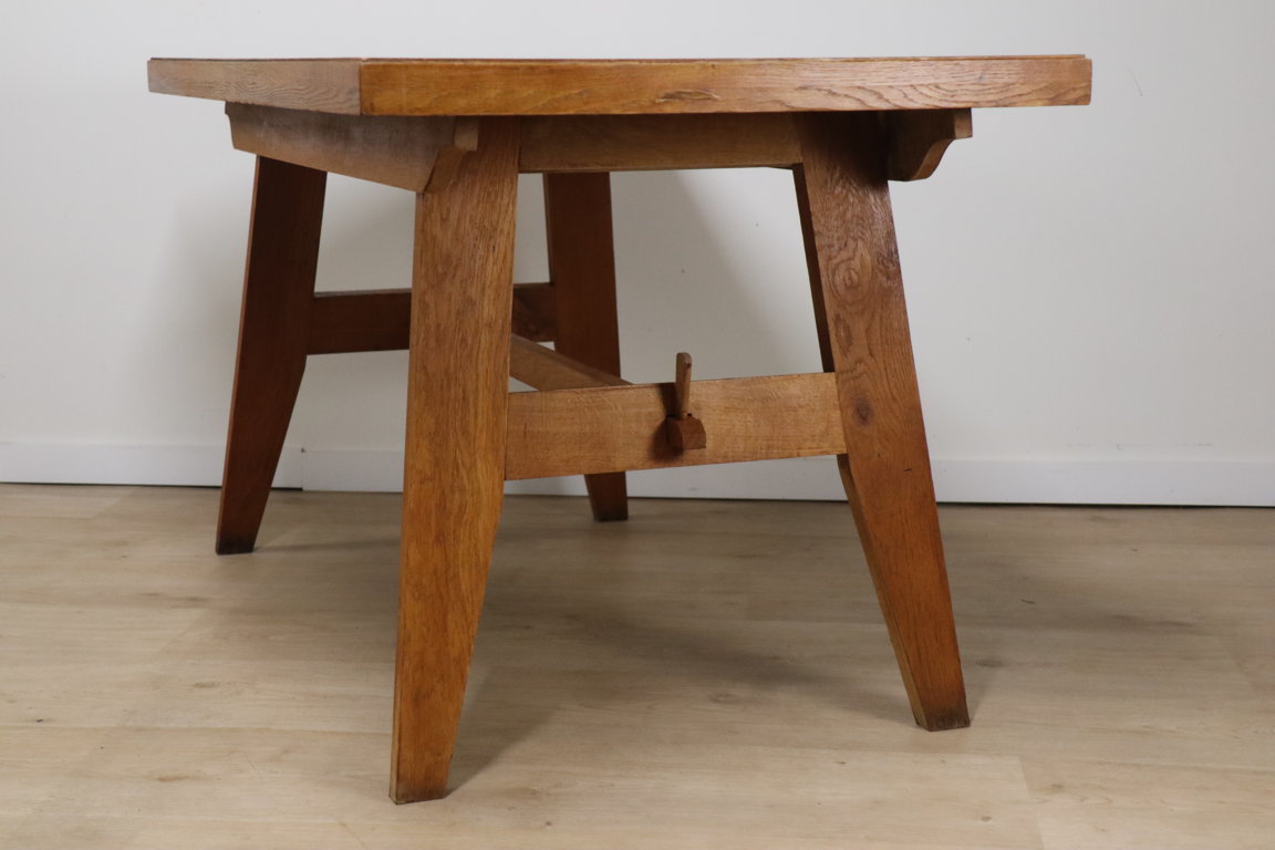 Table de repas de René Gabriel en chêne, 1950