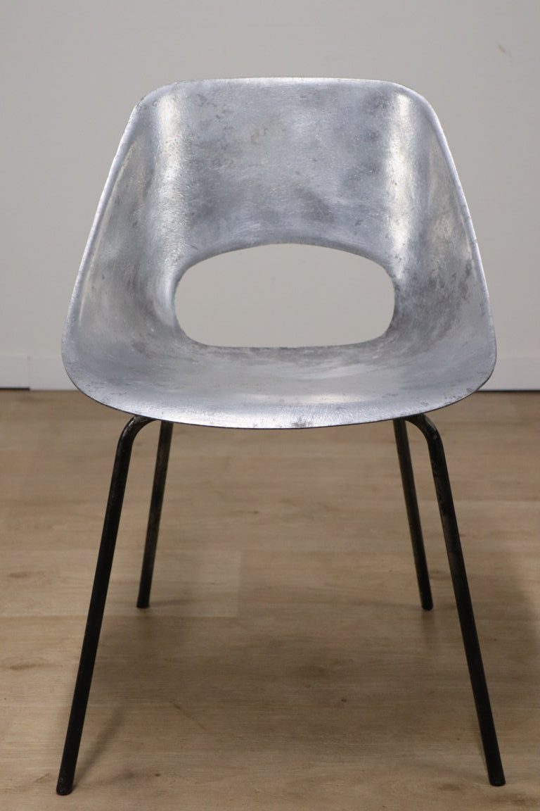 Chaise Aluminium modèle "Tulipe" de Pierre Guariche édition Steiner, 1960