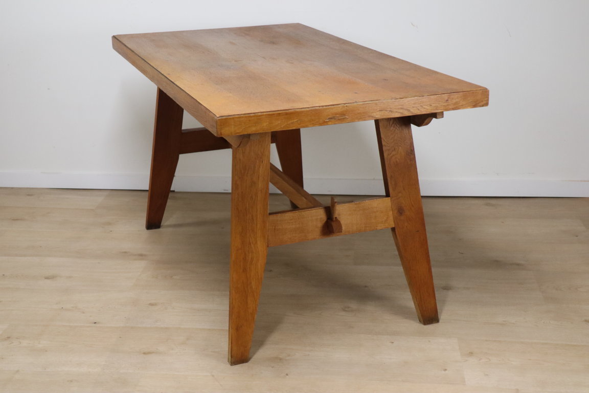 Table de repas de René Gabriel en chêne, 1950