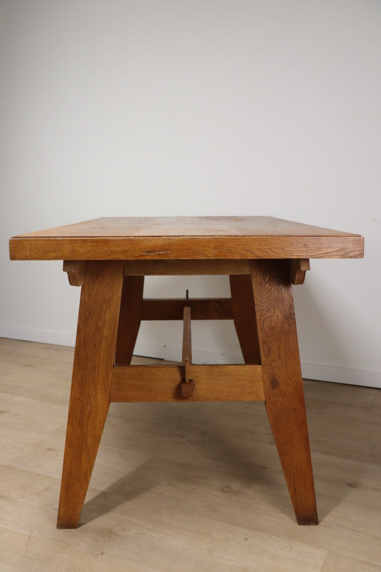 Table de repas de René Gabriel en chêne, 1950