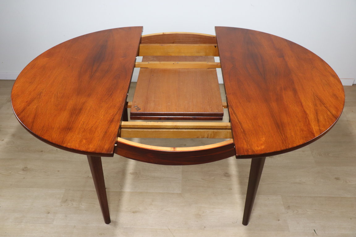 Table de repas extensible en palissandre, 1960