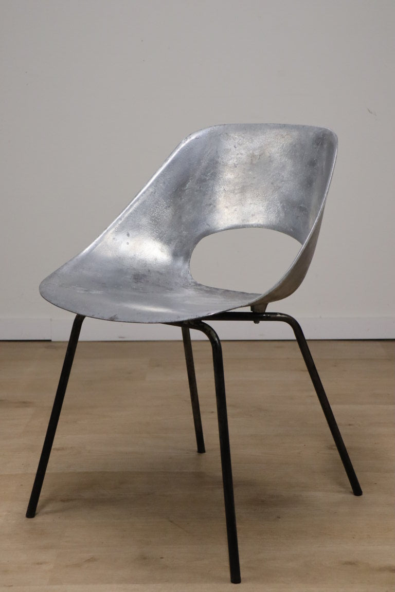 Chaise Aluminium modèle "Tulipe" de Pierre Guariche édition Steiner, 1960