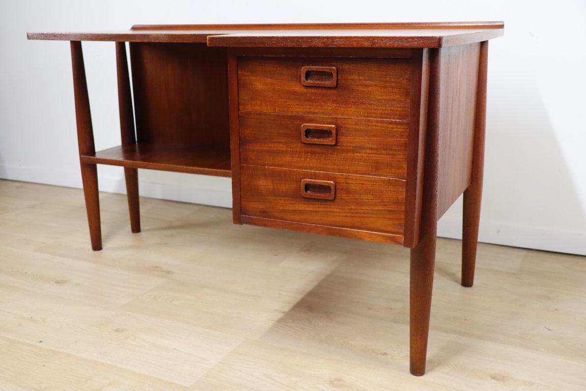 Bureau "Boomerang" Scandinave en teck, 1960