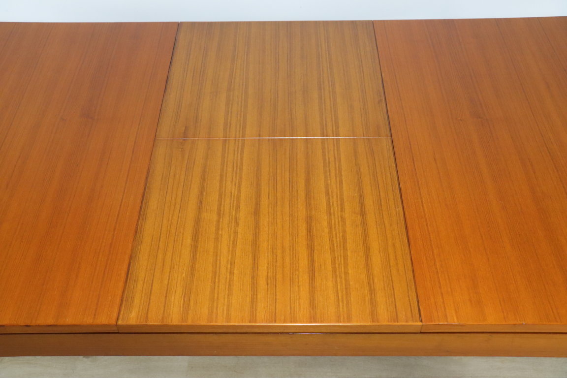 Table de repas vintage extensible en teck, 1960