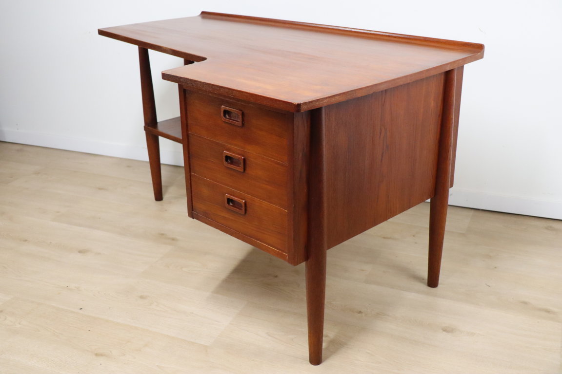 Bureau "Boomerang" Scandinave en teck, 1960