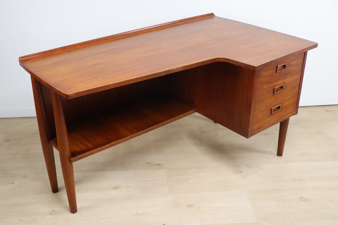 Bureau "Boomerang" Scandinave en teck, 1960