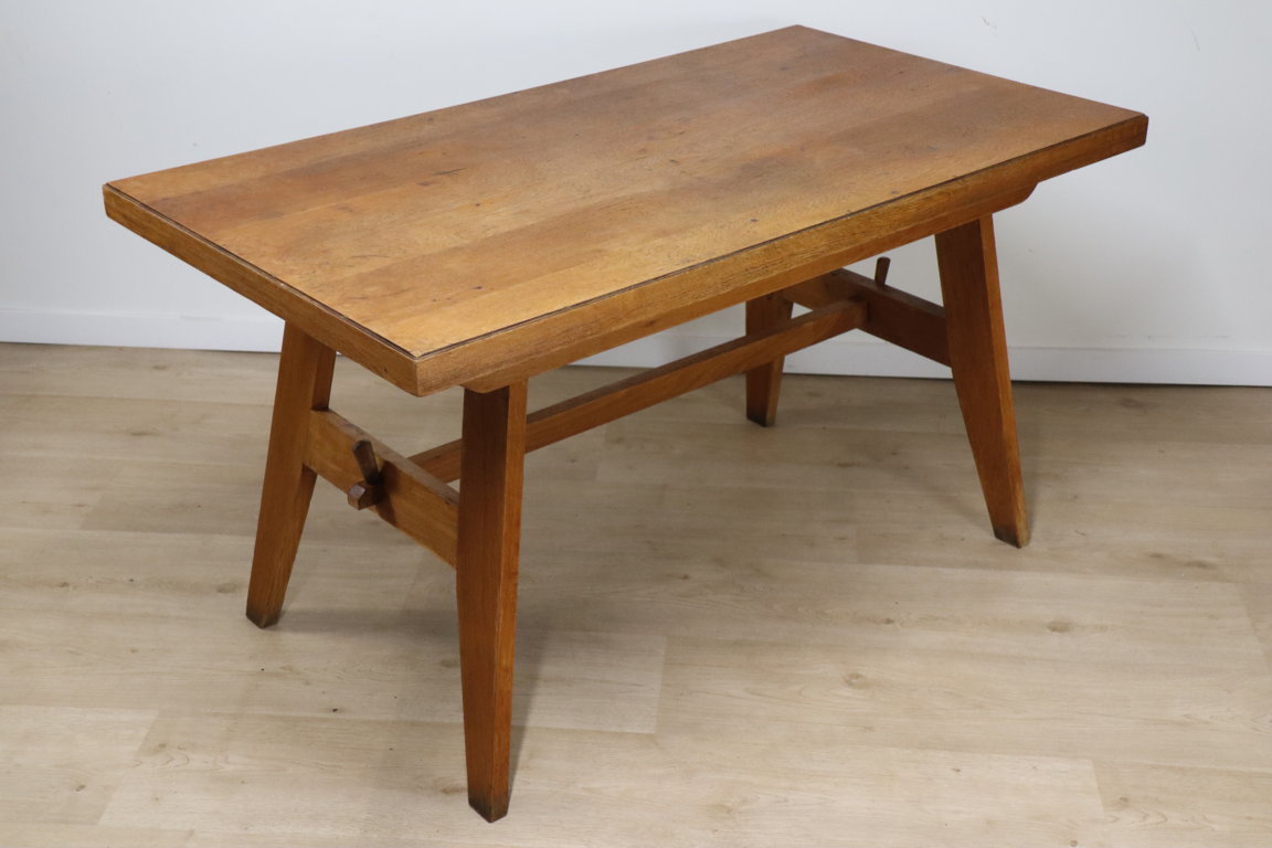 Table de repas de René Gabriel en chêne, 1950