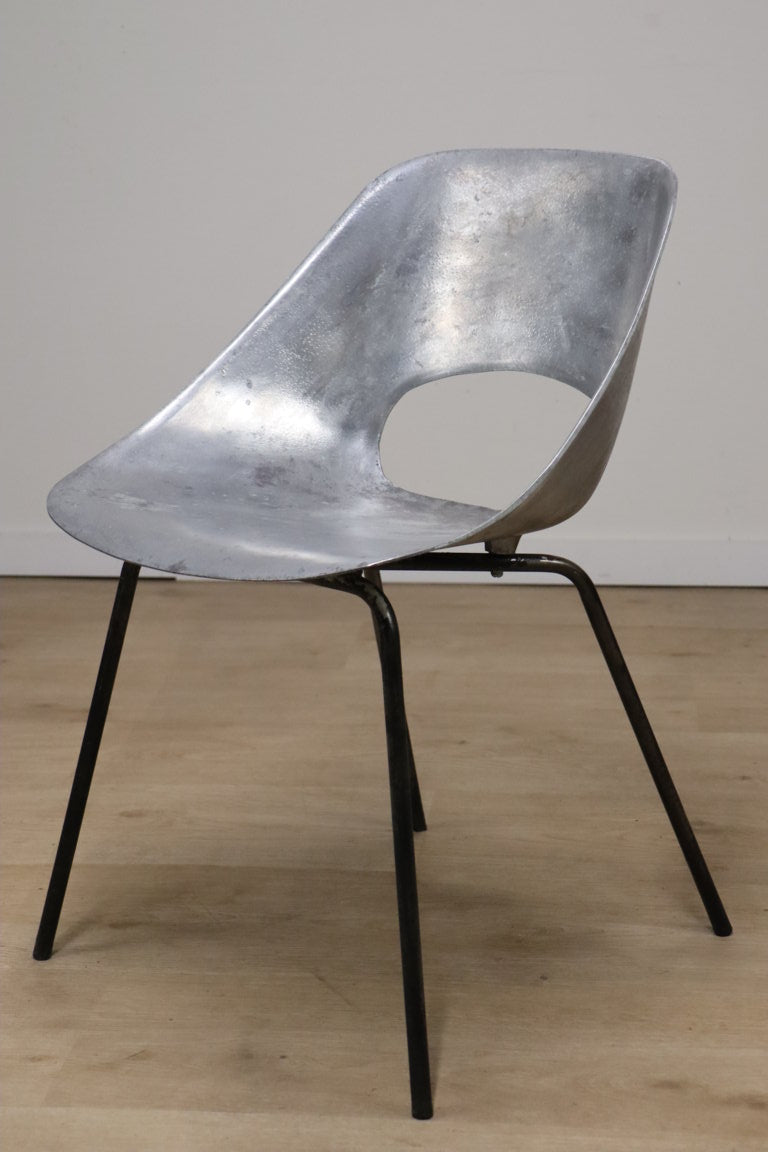 Chaise Aluminium modèle "Tulipe" de Pierre Guariche édition Steiner, 1960