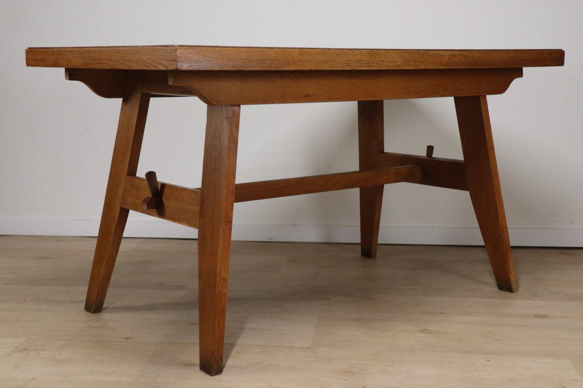 Table de repas de René Gabriel en chêne, 1950