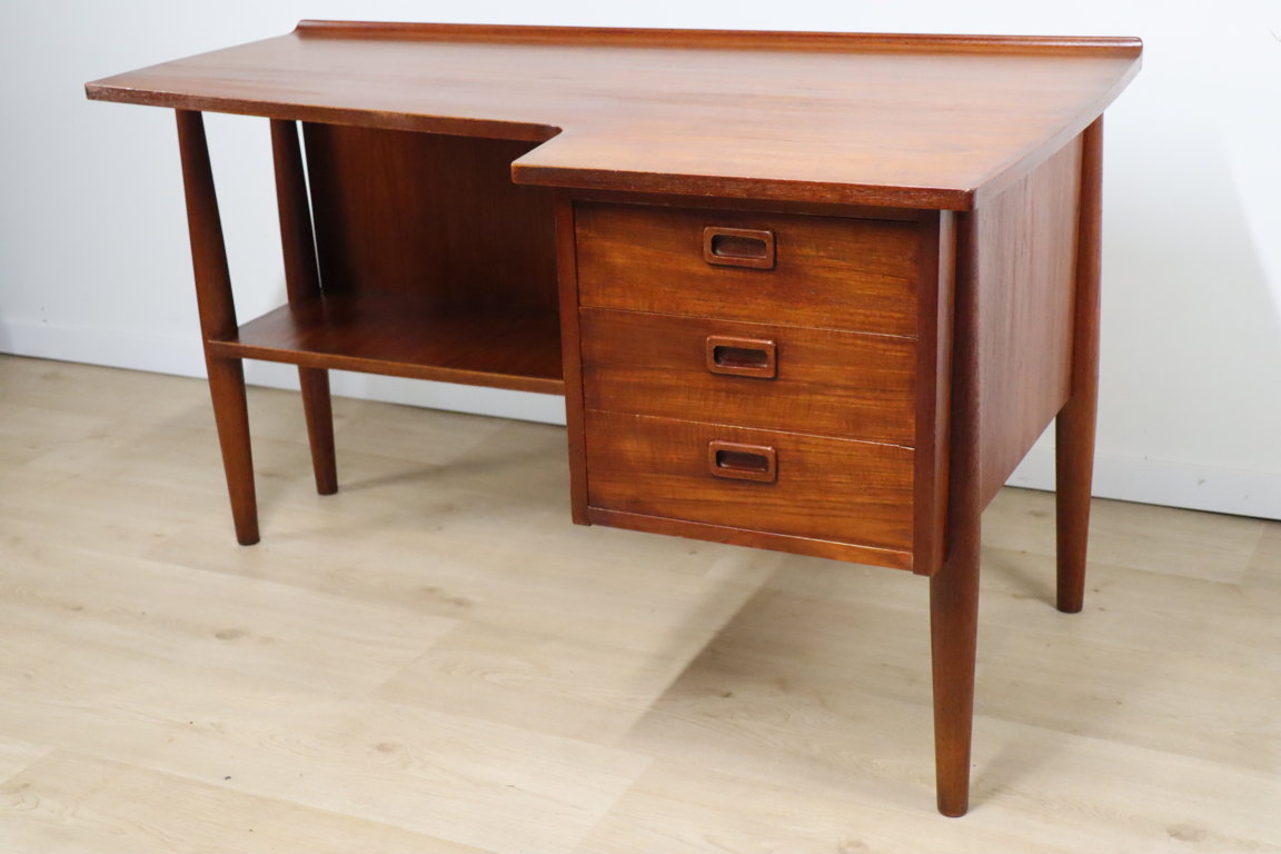 Bureau "Boomerang" Scandinave en teck, 1960