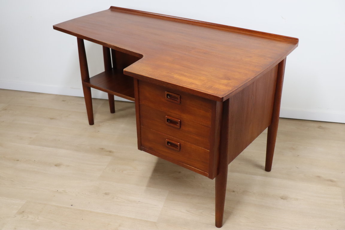 Bureau "Boomerang" Scandinave en teck, 1960