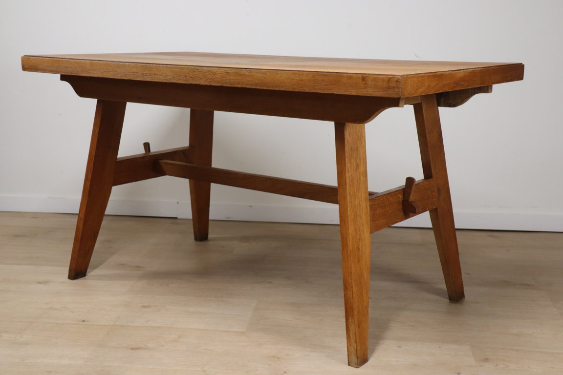 Table de repas de René Gabriel en chêne, 1950