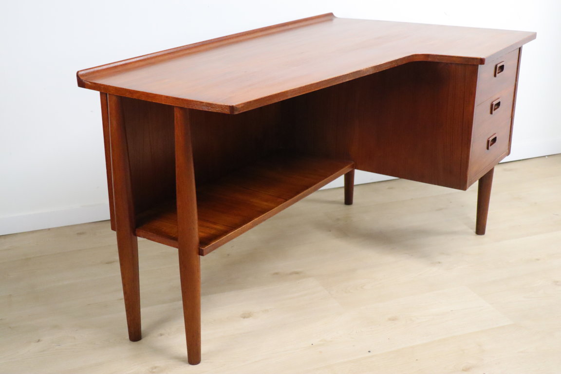 Bureau "Boomerang" Scandinave en teck, 1960