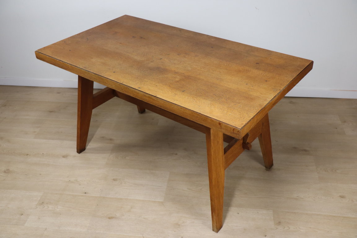 Table de repas de René Gabriel en chêne, 1950