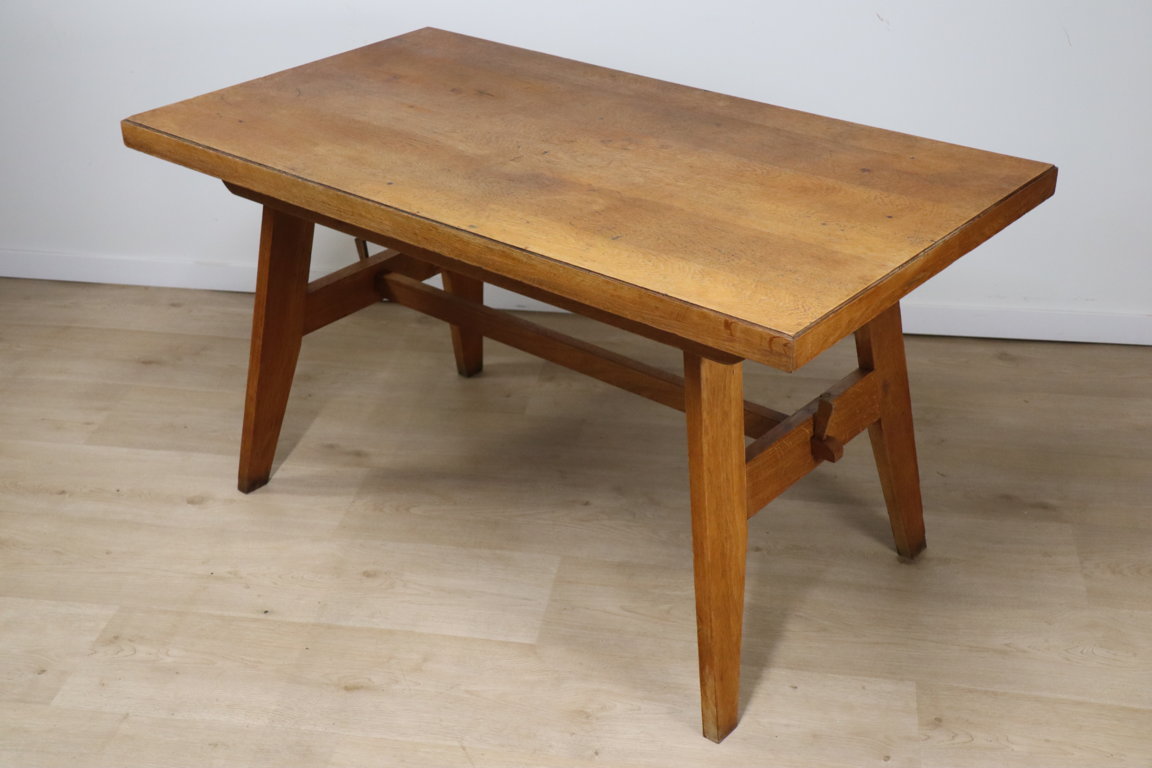 Table de repas de René Gabriel en chêne, 1950